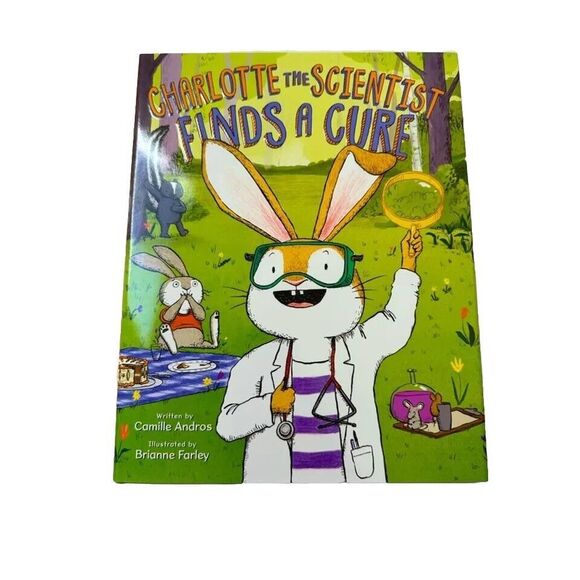 Charlotte the Scientist Finds a Cure Hardcover Book by Camille Andros Bunnies - Picture 1 of 8
